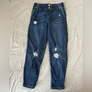 Abercrombie kids high-rise mini mom jeans size 11/12 dark wash
